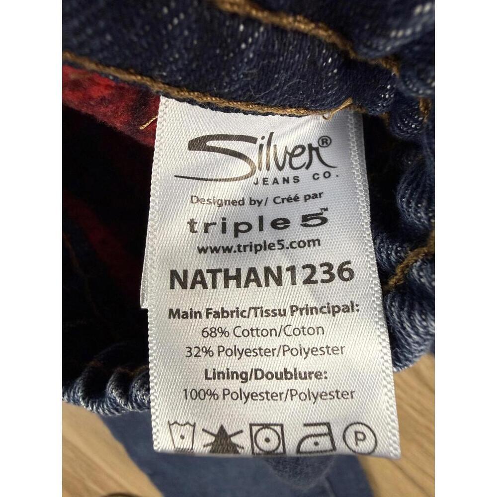 Silver Jeans Co. Jeans Boys 8 Blue Tapered Fleece Lined Drawstring Waist Denim - Picture 4 of 7